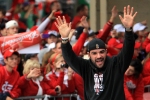 Jaime Garcia waives to fans Sunday during the parade.